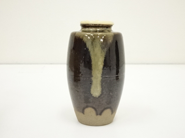 道具 ] - 道具 膳所焼 岩崎新定造 茶入（共箱）□z | ネットショップ圭